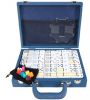 Leather Mexican Train Game Set - Blue